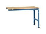 Manuflex Ansatztisch UNIVERSAL Standard, Tischplatte Multiplex, 1500x1000, brillantblau