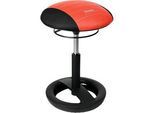 Hocker Sitness RS Bob, bewegliches Sitzen, höhenverstellbar, ergonomisch, schwarz/rot