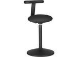 Sitzhocker ROVO SOLO mit Monopad, 3D-Gestrick, schwarz/schwarz