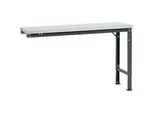 Manuflex Ansatztisch UNIVERSAL Spezial, 1500 x 800 mm, Melamin lichtgrau, anthrazit