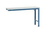 Manuflex Ansatztisch UNIVERSAL Spezial, 1500 x 800 mm, Melamin lichtgrau, brillantblau