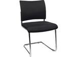 Freischwinger SEAT POINT, Polster, ohne Armlehnen, stapelbar, im 2er-Set, schwarz
