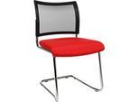 Freischwinger SEAT POINT, Netz, ohne Armlehnen, stapelbar, im 2er-Set, rot