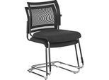 Freischwinger SEAT POINT, Netz, ohne Armlehnen, stapelbar, im 2er-Set, schwarz
