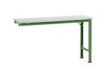 Manuflex Ansatztisch UNIVERSAL Spezial, 1500 x 800 mm, Kunststoff lichtgrau, resedagrün
