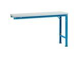 Manuflex Ansatztisch UNIVERSAL Spezial, 1500 x 800 mm, Kunststoff lichtgrau, lichtblau