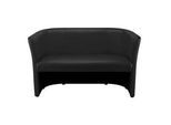 NowyStyl Zweisitzer-Sofa CLUB DUO, Kunstleder (100% Polyester), voll gepolstert, Sitzhöhe 455 mm, schwarz