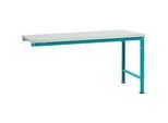 Manuflex Ansatztisch UNIVERSAL Spezial, Tischplatte Kunststoff, 1750x1000, wasserblau