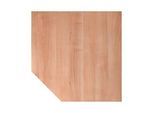 Trapezplatte JENA, 1-Fuss, B 1200 x T 1200 x H 720 mm, Gestell alusilber, Nussbaum-Dekor