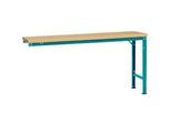 Manuflex Ansatztisch UNIVERSAL Spezial, 1750 x 800 mm, Multiplex natur, wasserblau