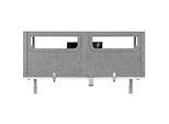 Schreibtisch-Akustik-Trennwand BE Safety Screen U-Form, mit Acrylfenster, Dicke 10 mm, B 160 x T 80 x H 60 mm, hellgrau
