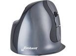 Vertikalmaus BakkerElkhuizen Evoluent D wireless, ergonomisch, USB, 5 Tasten inkl. Scrollrad, verchromt