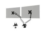 Monitorhalter Durable Select Plus, für 2 Monitore bis 32", mit Tischbefestigung, dreh-/schwenk-/höhenverstellbar, VESA-kompatibel, silber