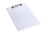 Klemmbrett, DIN A4, Kunststoff, mit Aufhängöse, weiss