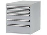 Manuflex Schubladen-Unterbauten, für Werkbank Profi Tiefe 700 mm, alusilber