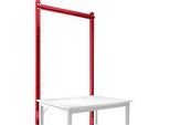 Aufbauportal, Grundtisch STANDARD Arbeitstisch-/Werkbanksystem UNIVERSAL/PROFI, 1250 mm, rubinrot