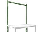 Aufbauportal, Grundtisch STANDARD Arbeitstisch-/Werkbanksystem UNIVERSAL/PROFI, 1500 mm, resedagrün