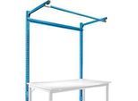 Aufbauportal m. Ausleger, Grundtisch SPEZIAL Arbeitstisch/Werkbank UNIVERSAL/PROFI, 1500 mm, lichtblau