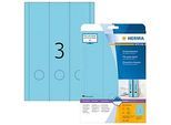 Herma Ordneretiketten A4, 297 x 61 mm, permanent haftend/bedruckbar, 60 Stück, blau