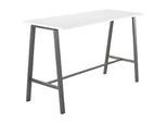 Stehtisch Meeting Point, rechteckig, A-Fuss-Gestell, B 1750 x T 680 x H 1042 mm, weiss/anthrazit
