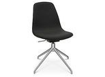 Konferenzsessel Topstar Sitness Life 1.1, dreh-/sitzhöhenverstellbar, ohne Armlehnen, B 460 x T 390 x H 450-480 mm, 4-Fussgestell, Alu matt & Stoff, schwarz