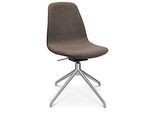 Konferenzsessel Topstar Sitness Life 1.1, dreh-/sitzhöhenverstellbar, ohne Armlehnen, B 460 x T 390 x H 450-480 mm, 4-Fussgestell, Alu matt & Stoff, braun