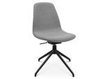 Konferenzsessel Topstar Sitness Life 1.1, dreh-/sitzhöhenverstellbar, ohne Armlehnen, B 460 x T 390 x H 450-480 mm, 4-Fussgestell, Alu schwarz-matt & Stoff, h.grau