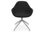 Konferenzsessel Topstar Sitness Life 2.0, dreh-/sitzhöhenverstellbar, Armlehnen, B 450 x T 390 x H 520-550 mm, 4-Fussgestell, Stahl verchromt & Stoff, schwarz