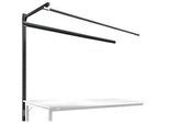 Aufbauportal m. Ausleger, Ansatztisch STANDARD Arbeitstisch/Werkbank UNIVERSAL/PROFI, 2000 mm, anthrazit