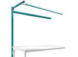 Aufbauportal m. Ausleger, Ansatztisch SPEZIAL Arbeitstisch/Werkbank UNIVERSAL/PROFI, 1750 mm, wasserblau