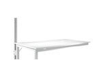 Aufbauportal, niedrig, Ansatztisch STANDARD Arbeitstisch/Werkbank UNIVERSAL/PROFI, alusilber