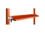 Manuflex Neigbare Ablagekonsole, für Reihe Universal oder Profi, Nutztiefe 195 mm, für Tischbreite 1500 mm, rotorange