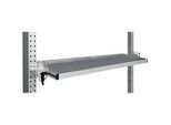 Manuflex Neigbare Ablagekonsole, für Reihe Universal oder Profi, Nutztiefe 195 mm, für Tischbreite 1500 mm, alusilber