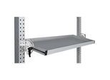 Manuflex Neigbare Ablagekonsole, für Reihe Universal oder Profi, Nutztiefe 345 mm, für Tischbreite 1250 mm, alusilber