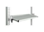 Manuflex Neigbare Ablagekonsole, für Reihe Universal oder Profi, Nutztiefe 345 mm, für Tischbreite 1250 mm, lichtgrau