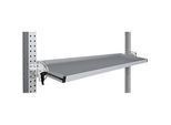Manuflex Neigbare Ablagekonsole, für Reihe Universal oder Profi, Nutztiefe 345 mm, für Tischbreite 1500 mm, alusilber