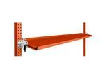 Manuflex Neigbare Ablagekonsole, für Reihe Universal oder Profi, Nutztiefe 345 mm, für Tischbreite 1750 mm, rotorange