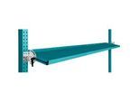 Manuflex Neigbare Ablagekonsole, für Reihe Universal oder Profi, Nutztiefe 345 mm, für Tischbreite 1750 mm, wasserblau