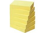 POST-IT Haftnotizen, recycling Papier, 51 mm x 38 mm, 6 x 100 Blatt, gelb
