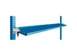Manuflex Neigbare Ablagekonsole, für Reihe Universal oder Profi, Nutztiefe 345 mm, für Tischbreite 1750 mm, lichtblau