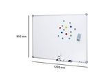 MAUL Whiteboard 2000 + 31teiliges Zubehör-Set, platingrau