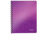 LEITZ Notizbuch WOW 4641, DIN A5, kariert, violett
