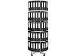 5 Etagen Ordner-Drehsäule + 20 Schäfer Shop Select DIN A Ordner, 80 mm schwarz, gratis