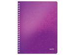 LEITZ Notizbuch WOW 4638, DIN A4, kariert, violett