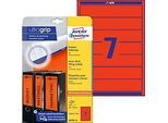 AVERY® Zweckform Ordner-Etiketten, ultragrip, schmal, rot, 140 Stück