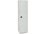 Schäfer Shop Genius Flügeltürenschrank FS, Stahl, mit Belüftungslöchern, B 545 x T 520 x H 1950 mm, 5 OH, Lichtgrau/Lichtgrau, bis 250 kg