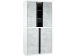 Rollladenschrank, Rollladen grau gesprenkelt, Höhe 2040 mm