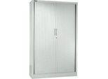 Schäfer Shop Select Rollladenschrank MS iCONOMY, Stahl, 5 Ordnerhöhen, B 1200 x T 400 x H 1935 mm, lichtgrau RAL 7035