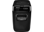 Aktenvernichter Fellowes® AutoMax™ 150C, Vollautomatik, Partikelschnitt 4 x 38 mm, P-4, 32 l, 150 Blatt Schnittleistung, Sicherheitsstopp, schwarz
