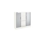 Schäfer Shop Select Rollladenschränke, 3 Ordnerhöhen, B 1200 mm, weiss/alusilber